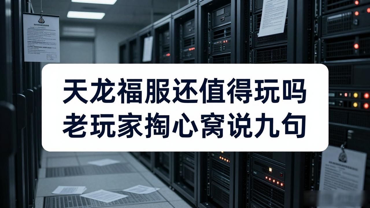 天龙私服还值得玩吗 老玩家掏心窝说几句